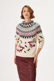 Handmade Bird Pattern Multi Knitwear Sweater