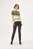 Yellow Black Jacquard Knitwear Sweater